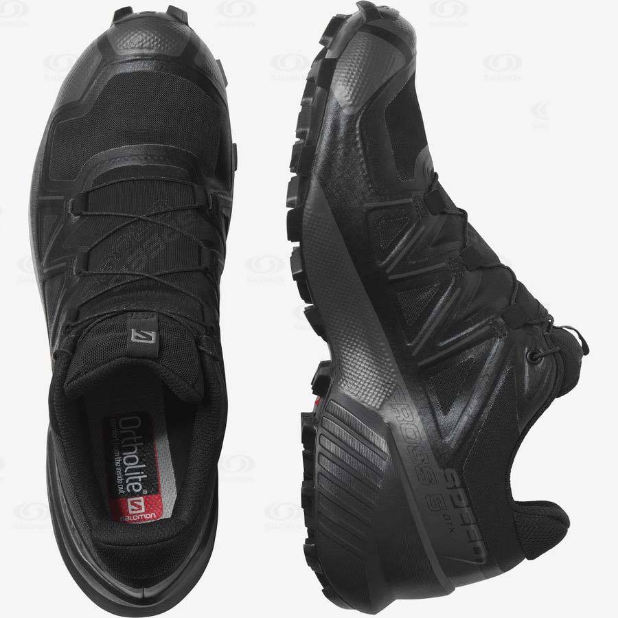 Black Salomon SPEEDCROSS 5 GORE-TEX Men's Trail Running Shoes | US-O1539