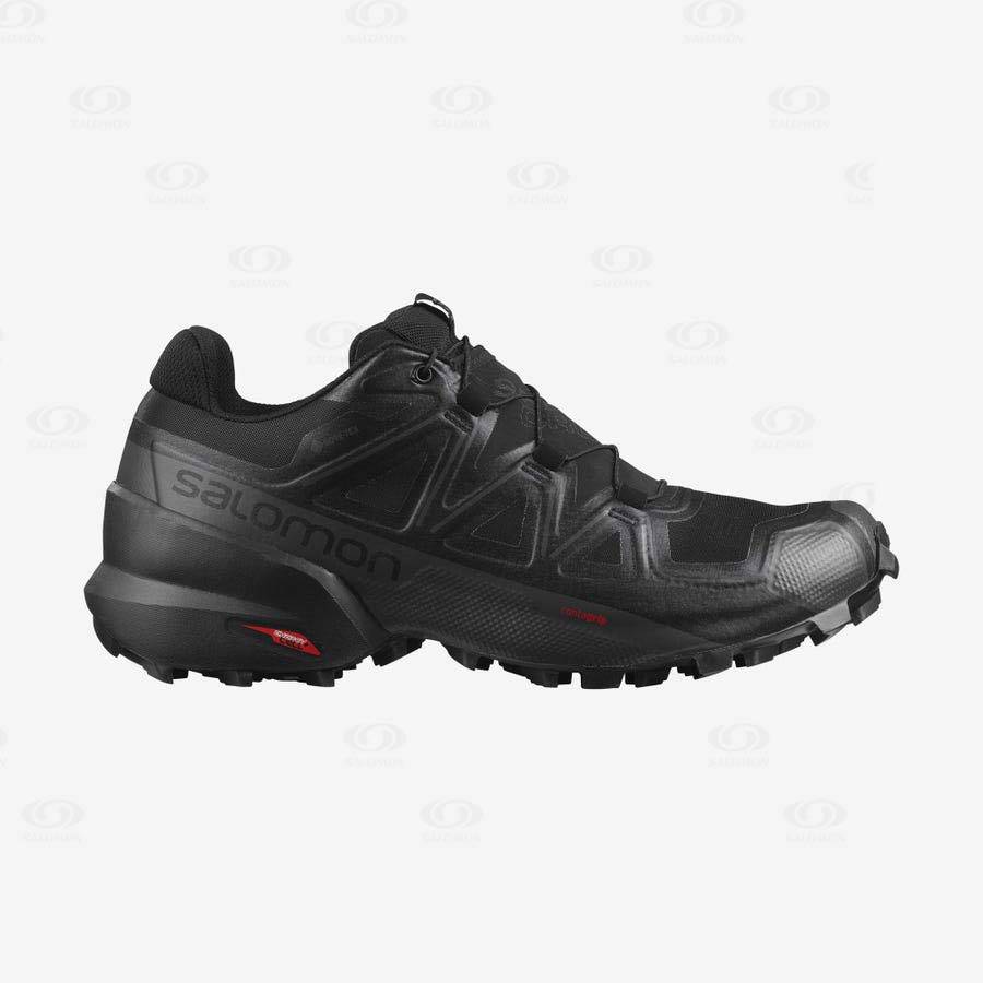 Black Salomon SPEEDCROSS 5 GORE-TEX Men\'s Trail Running Shoes | US-O1539