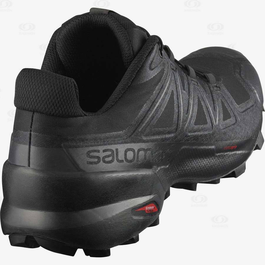 Black Salomon SPEEDCROSS 5 WIDE Men's Trail Running Shoes | US-O2561