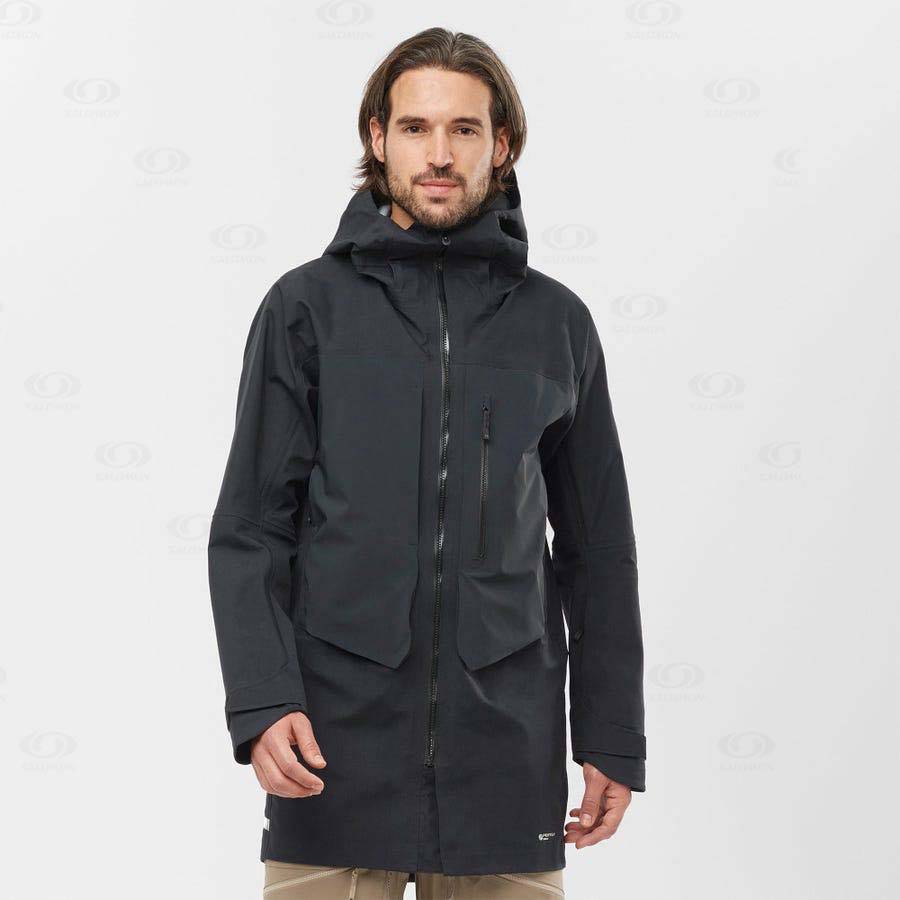 Black Salomon STANCE 3L LONG Men's Ski Jackets | US-O1056