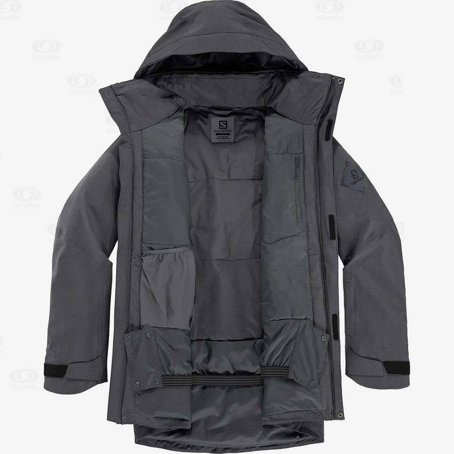 Black Salomon STANCE CARGO Men's Ski Jackets | US-A1780