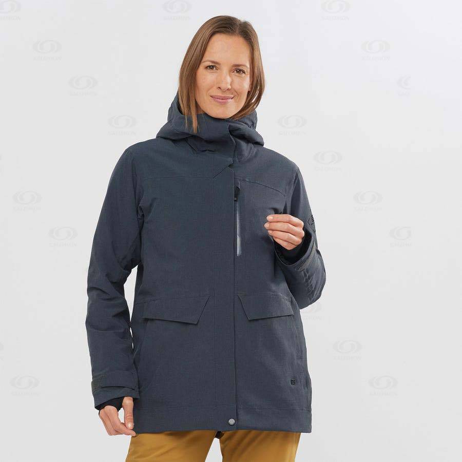 Black Salomon STANCE CARGO Women's Ski Jackets | US-N1743