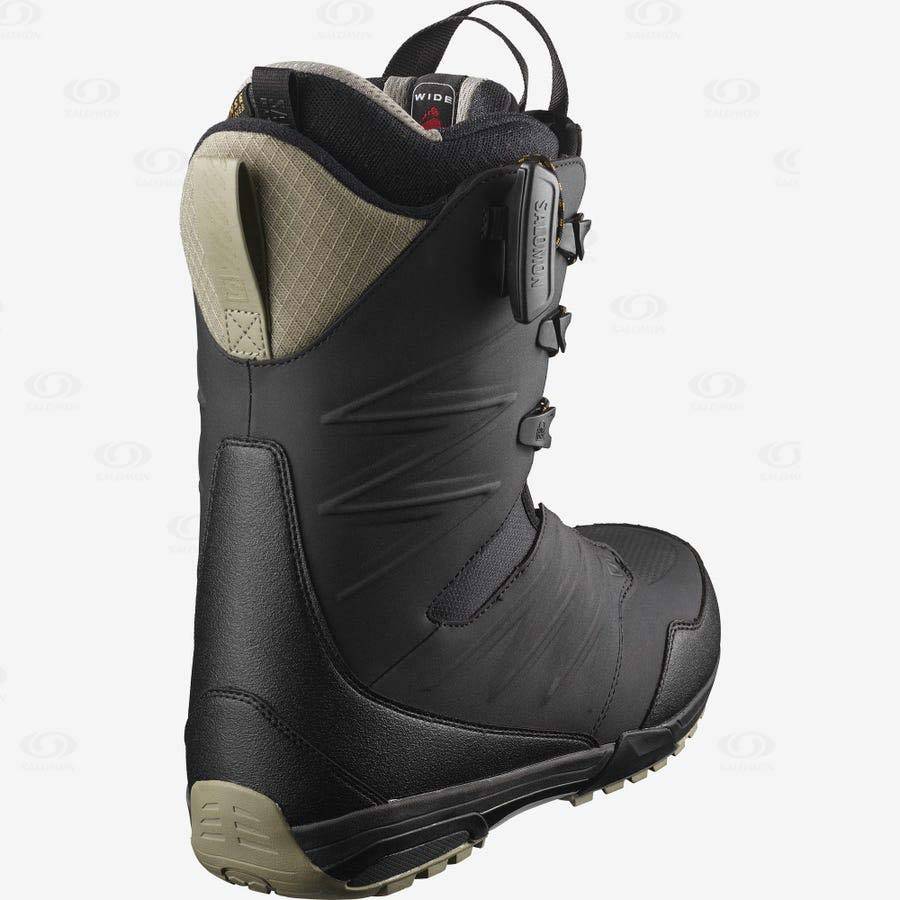 Black Salomon SYNAPSE WIDE Men's Ski Boots | US-O1887