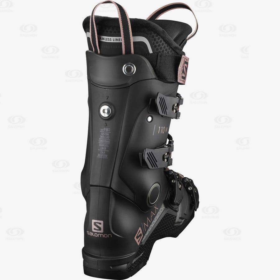 Black Salomon S/MAX 110 Women's Ski Boots | US-W1430