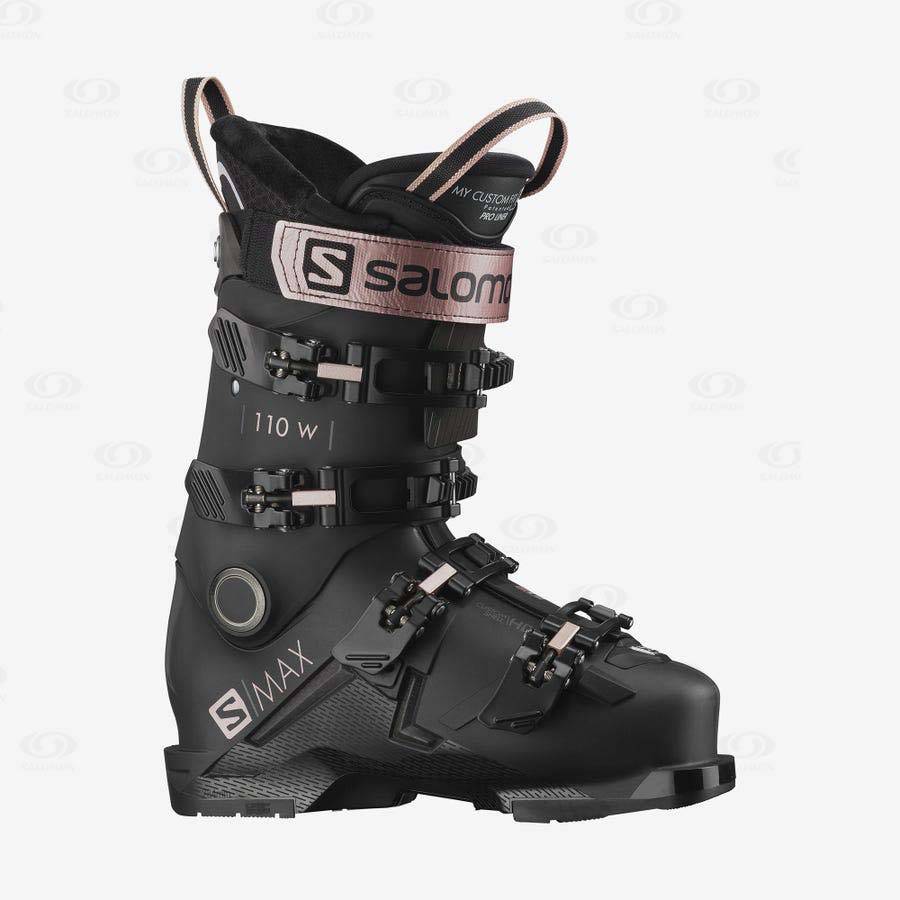 Black Salomon S/MAX 110 Women\'s Ski Boots | US-W1430