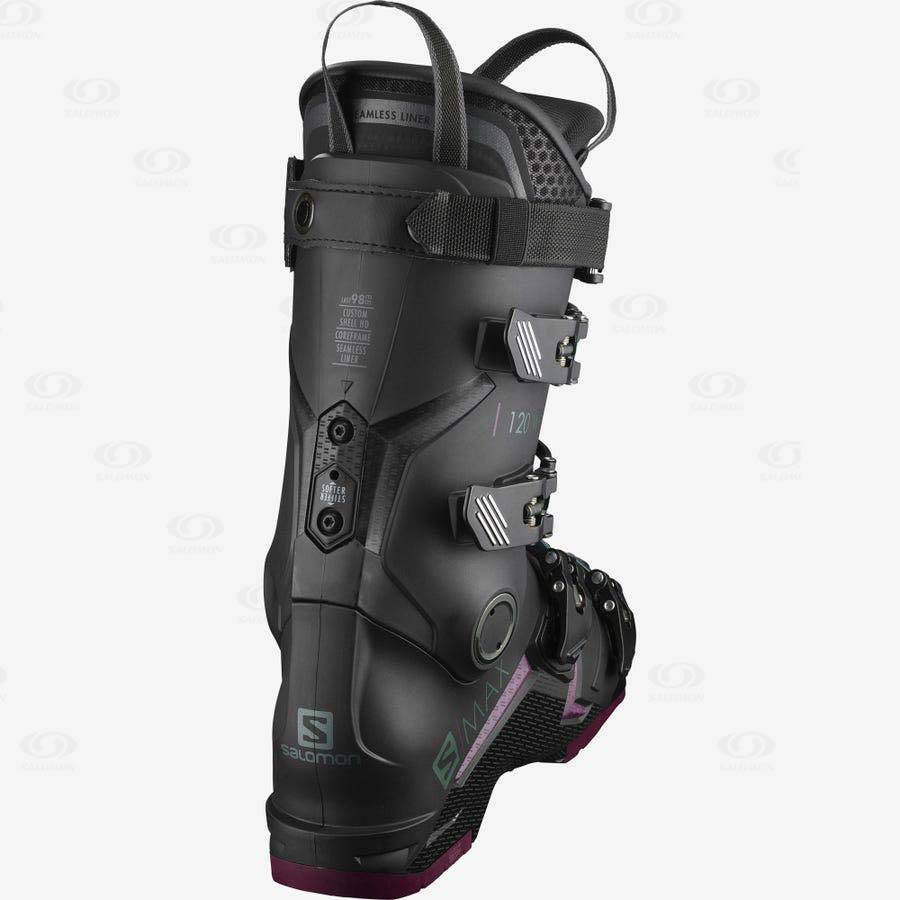 Black Salomon S/MAX 120 Women's Ski Boots | US-A1157