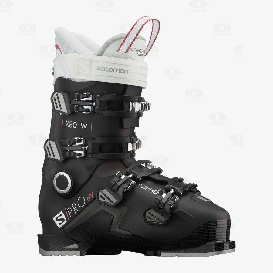 Black Salomon S/PRO HV X80 Women\'s Ski Boots | US-S1023