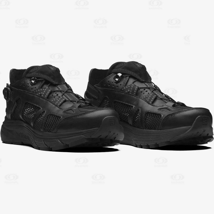 Black Salomon TECHSONIC LEATHER ADVANCED Women's Sneakers | US-O2594