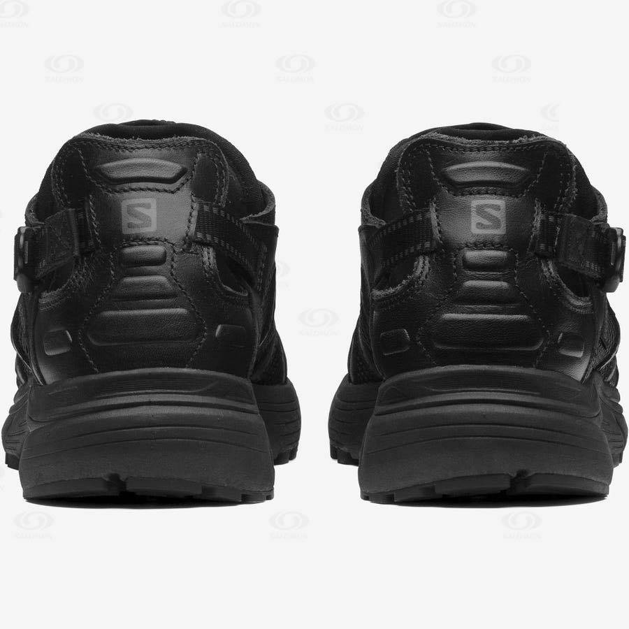 Black Salomon TECHSONIC LEATHER ADVANCED Women's Sneakers | US-O2594