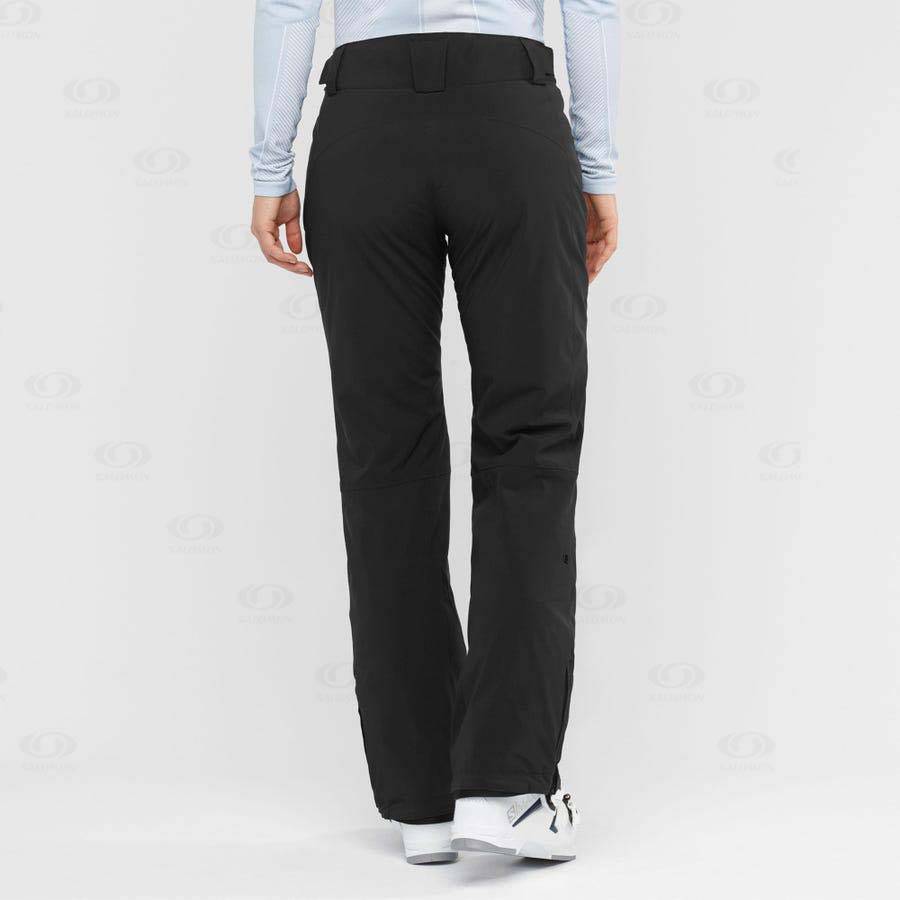 Black Salomon THE BRILLIANT Women's Ski Pants | US-S2206