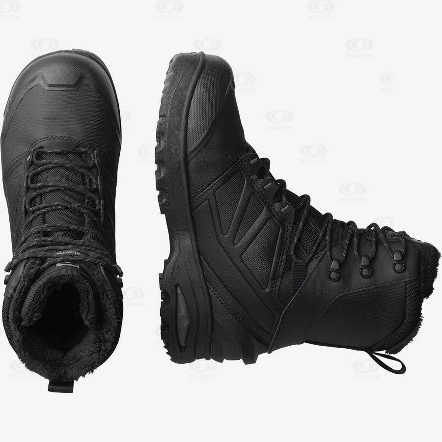 Black Salomon TOUNDRA PRO CLIMASALOMON™ WATERPROOF Men's Winter Boots | US-O2596