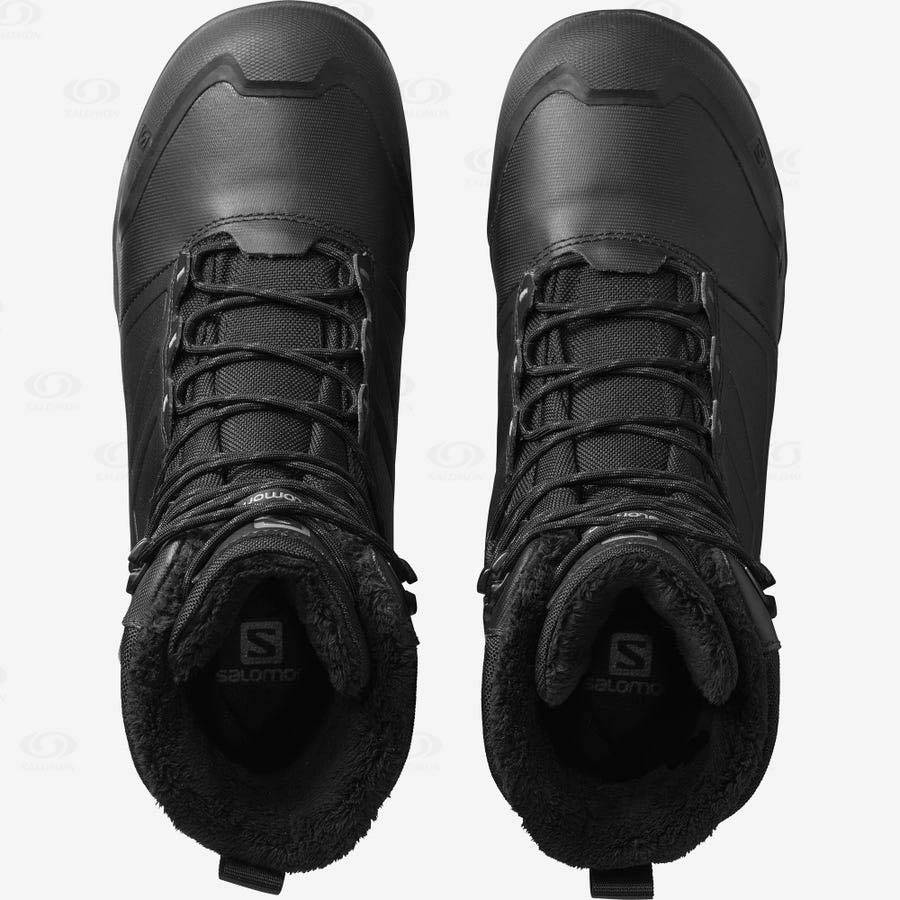 Black Salomon TOUNDRA PRO CLIMASALOMON™ WATERPROOF Men's Winter Boots | US-O2596