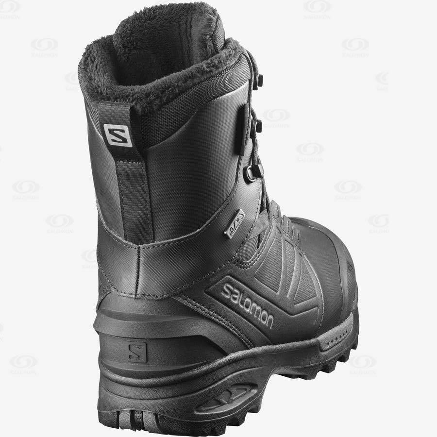 Black Salomon TOUNDRA PRO CLIMASALOMON™ WATERPROOF Men's Winter Boots | US-O2596