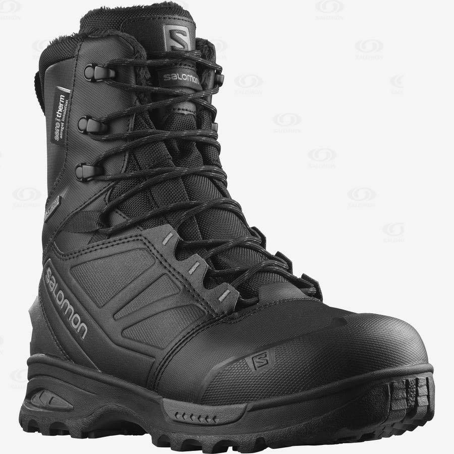 Black Salomon TOUNDRA PRO CLIMASALOMON™ WATERPROOF Men's Winter Boots | US-O2596