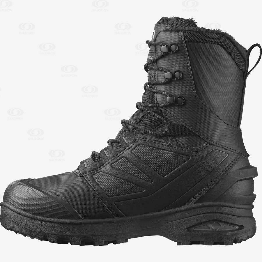 Black Salomon TOUNDRA PRO CLIMASALOMON™ WATERPROOF Men's Winter Boots | US-O2596