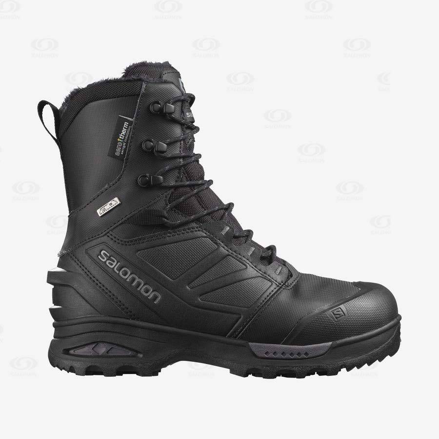 Black Salomon TOUNDRA PRO CLIMASALOMON™ WATERPROOF Men\'s Winter Boots | US-O2596