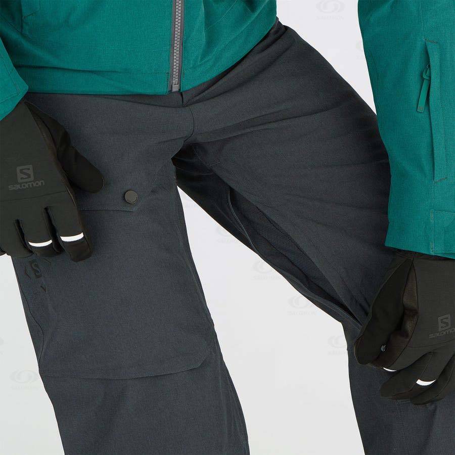 Black Salomon UNTRACKED Men's Ski Pants | US-N1036