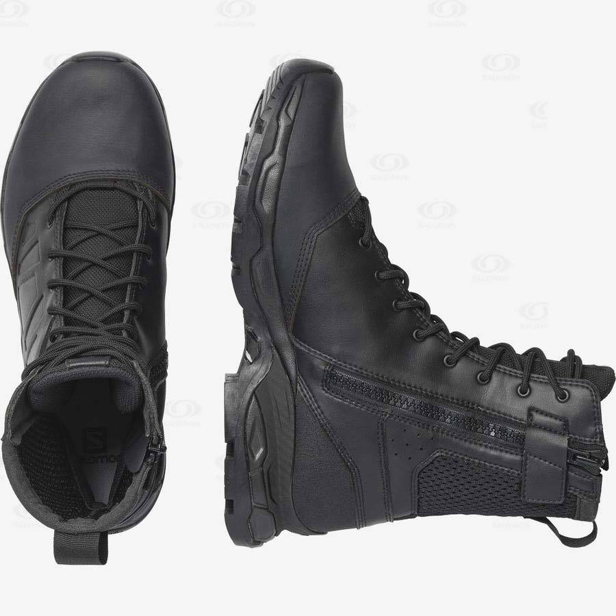 Black Salomon URBAN JUNGLE ULTRA SIDE ZIP Men's Forces Boots | US-W1310