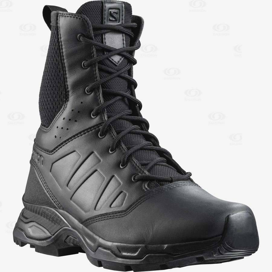 Black Salomon URBAN JUNGLE ULTRA SIDE ZIP Men's Forces Boots | US-W1310