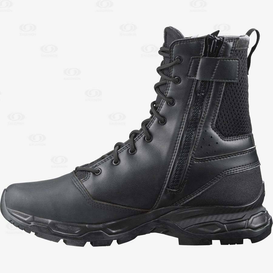 Black Salomon URBAN JUNGLE ULTRA SIDE ZIP Men's Forces Boots | US-W1310