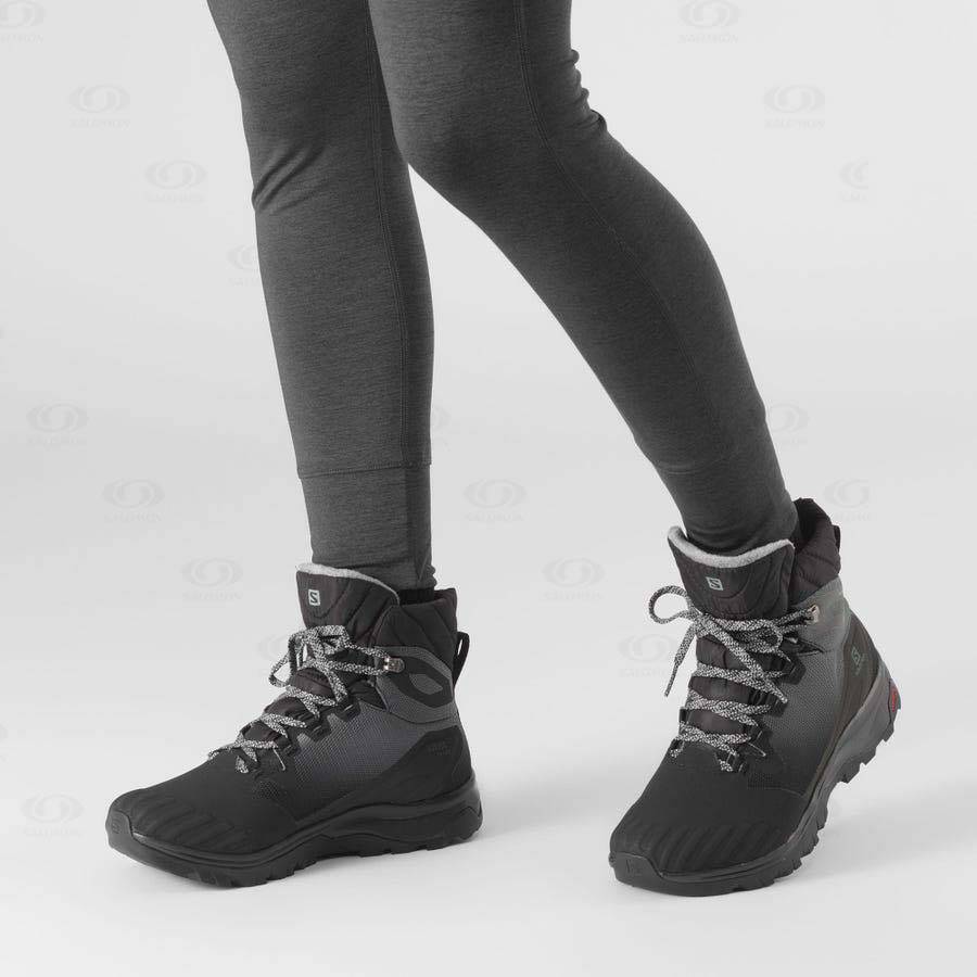 Black Salomon VAYA BLAZE THINSULATE™ CLIMASALOMON™ Women's Waterproof Boots | US-L2033