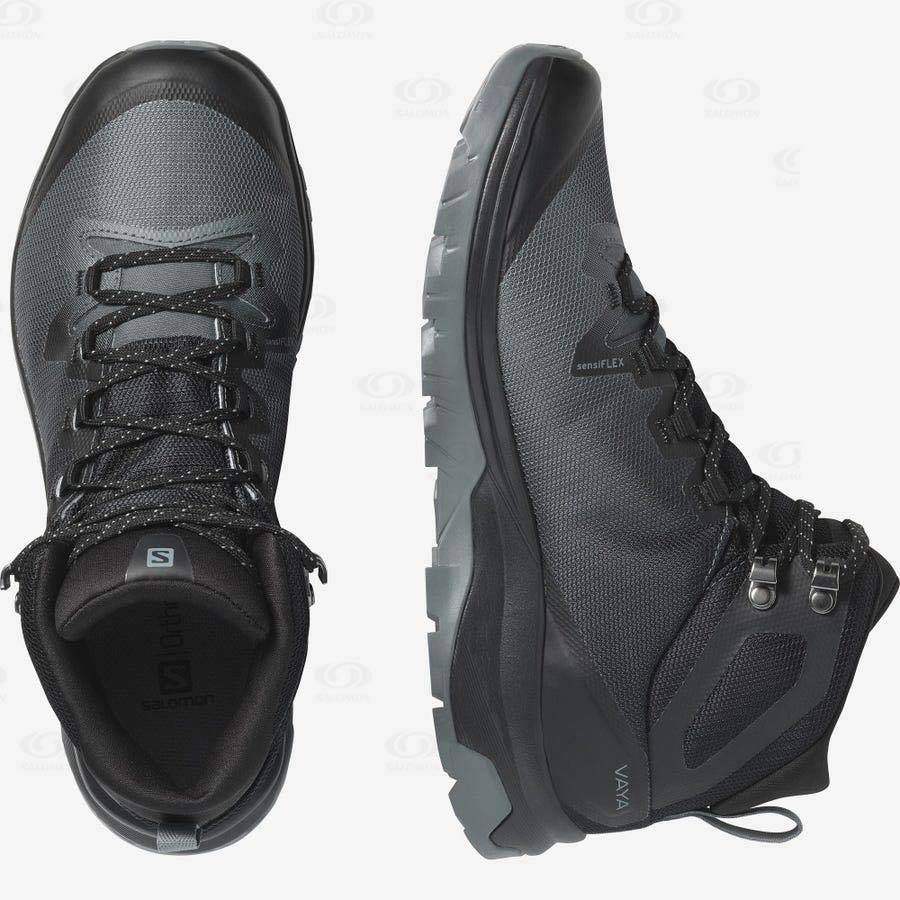 Black Salomon VAYA MID GORE-TEX Women's Hiking Shoes | US-O1812