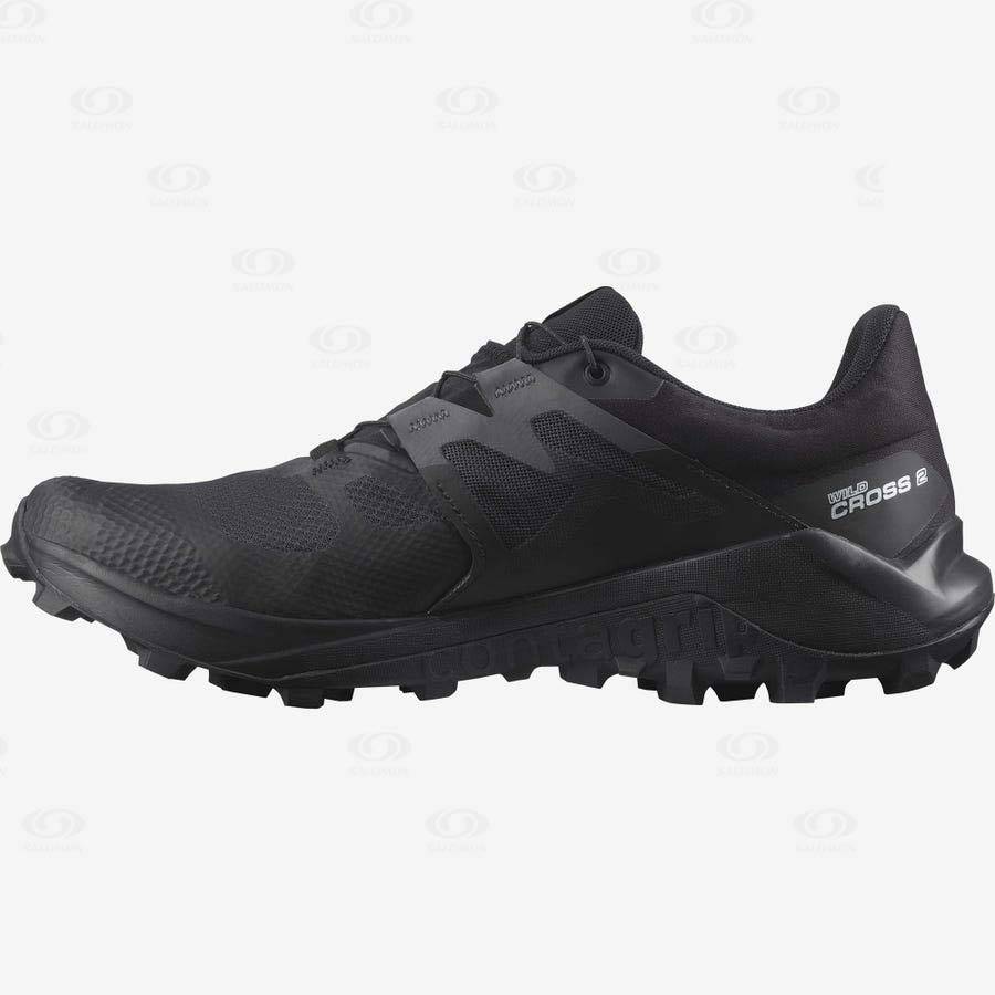 Black Salomon WILDCROSS 2 GORE-TEX Men's Trail Running Shoes | US-O1553