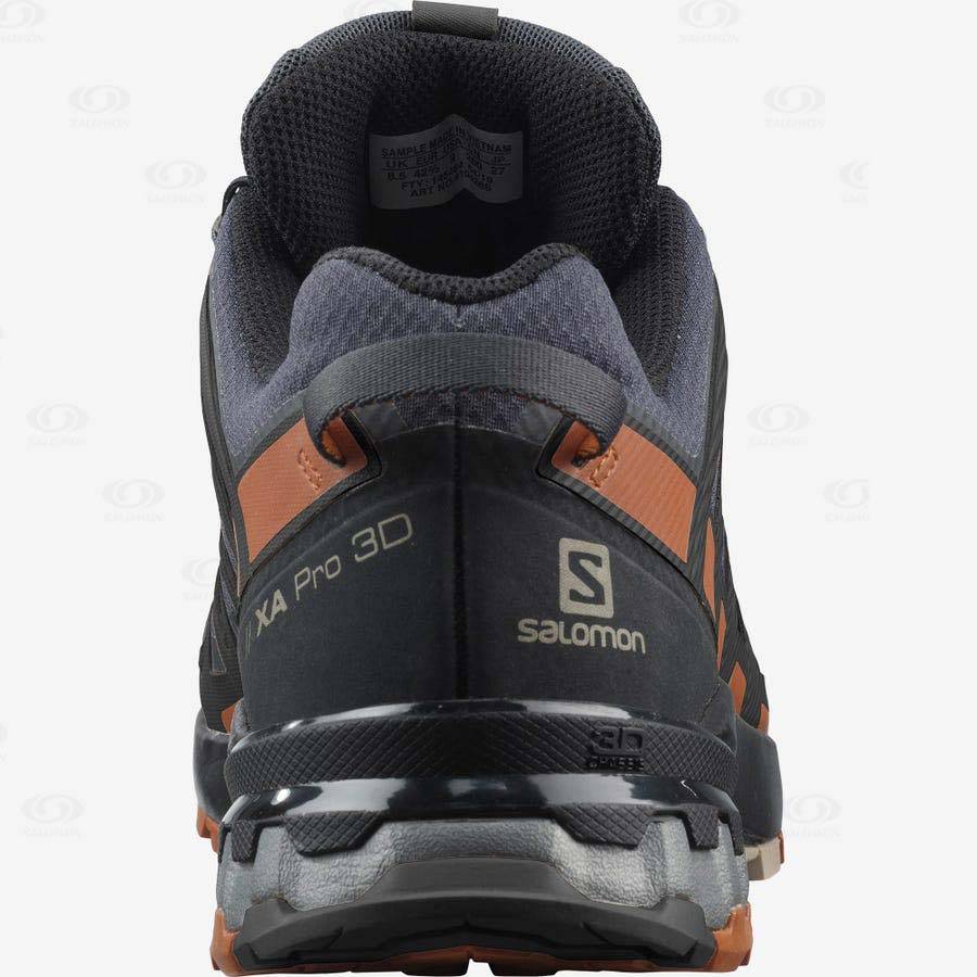 Black Salomon XA PRO 3D V8 GORE-TEX WIDE Men's Trail Running Shoes | US-A1787