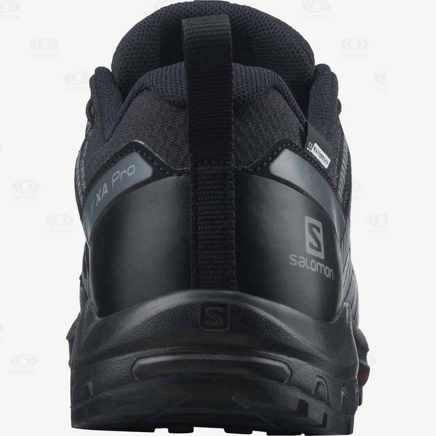 Black Salomon XA PRO V8 CLIMASALOMON™ kids Waterproof Shoes | US-A1213