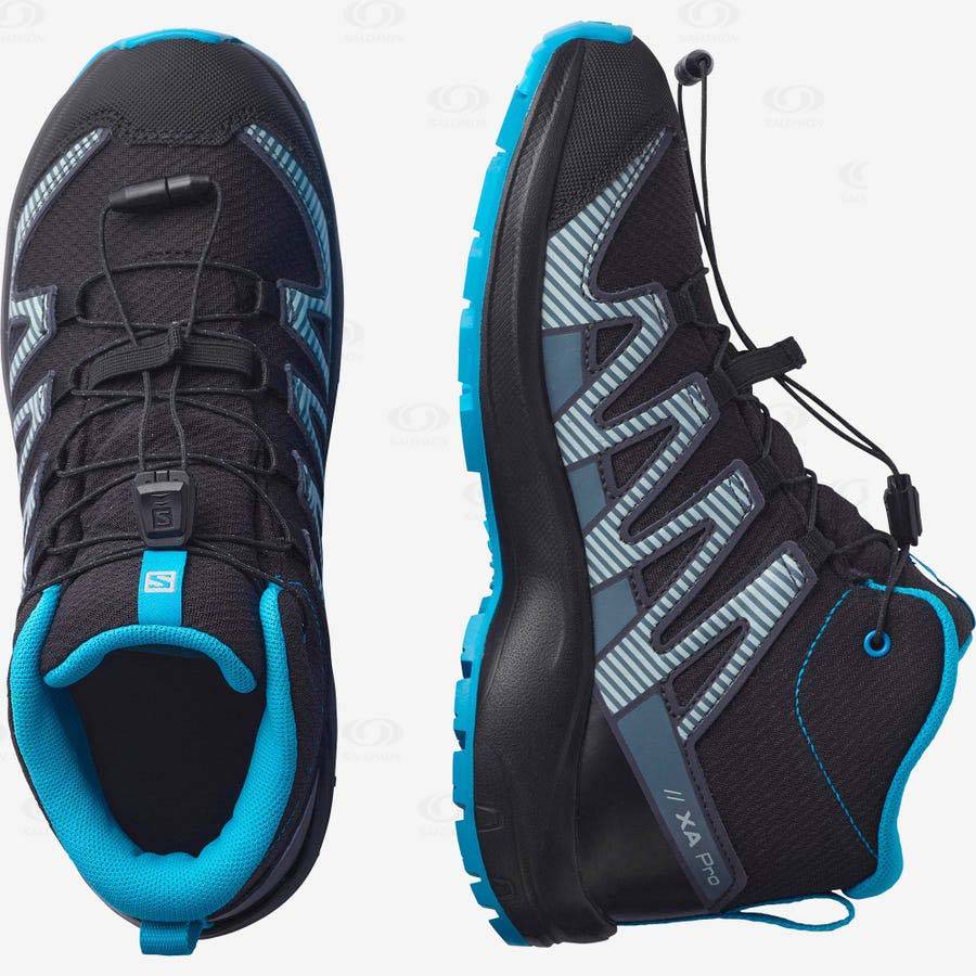 Black Salomon XA PRO V8 MID CLIMASALOMON™ kids Waterproof Shoes | US-A2375