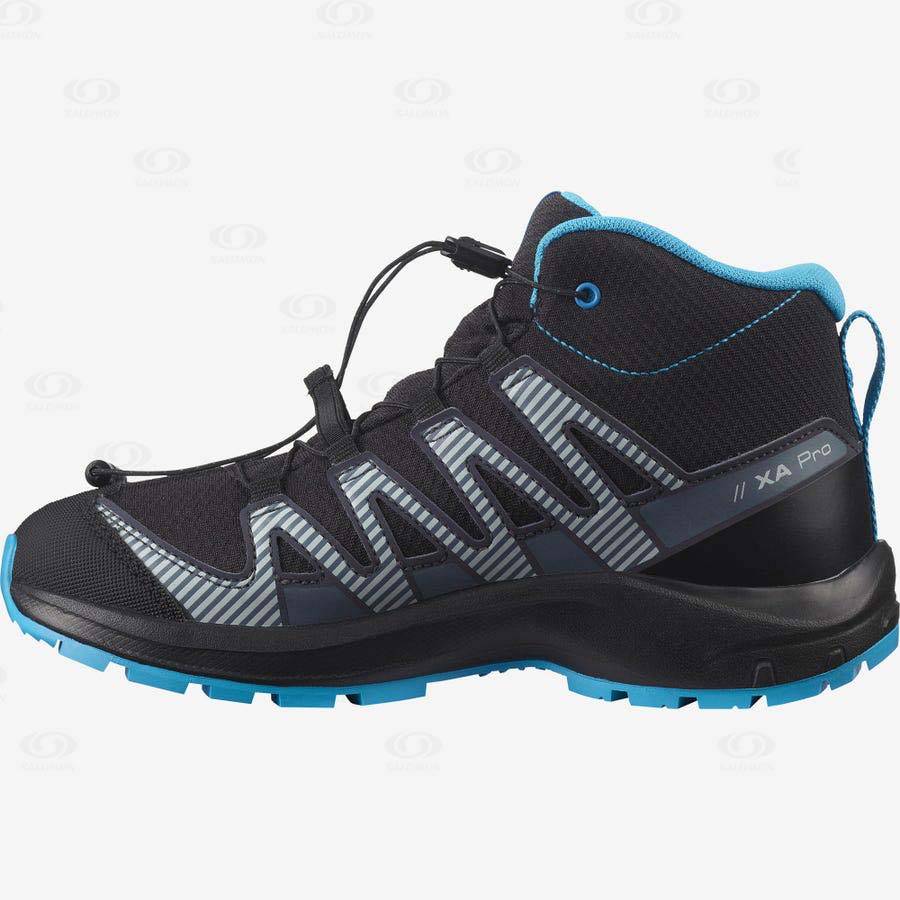 Black Salomon XA PRO V8 MID CLIMASALOMON™ kids Waterproof Shoes | US-A2375