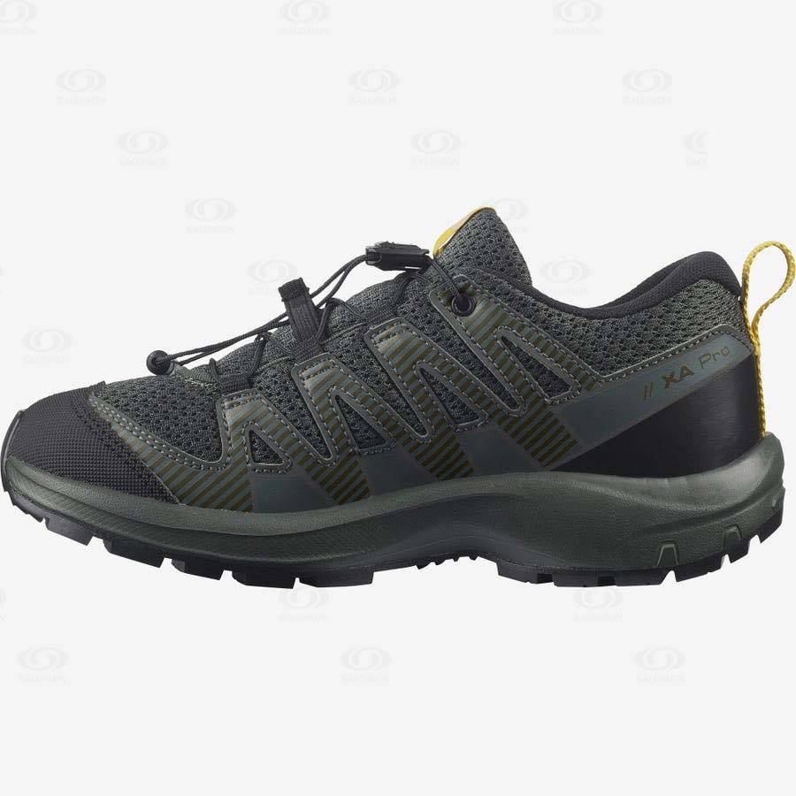 Black Salomon XA PRO V8 kids Hiking Shoes | US-S1604