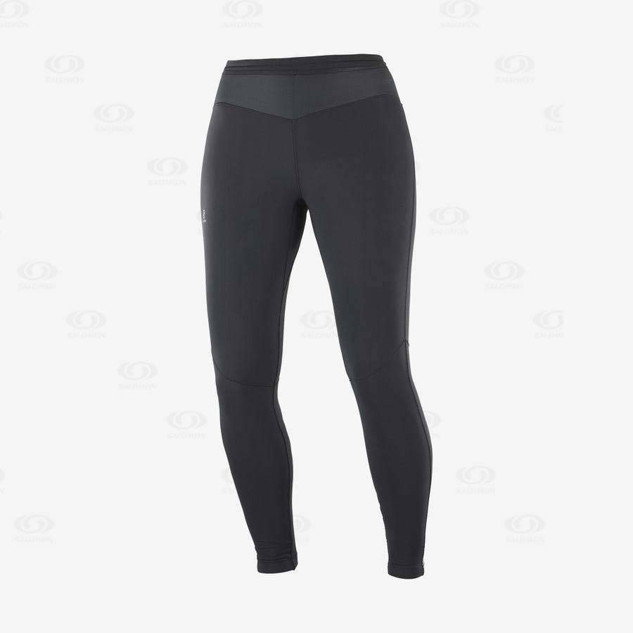 Black Salomon XA WARM Women\'s Running Tights | US-W2140