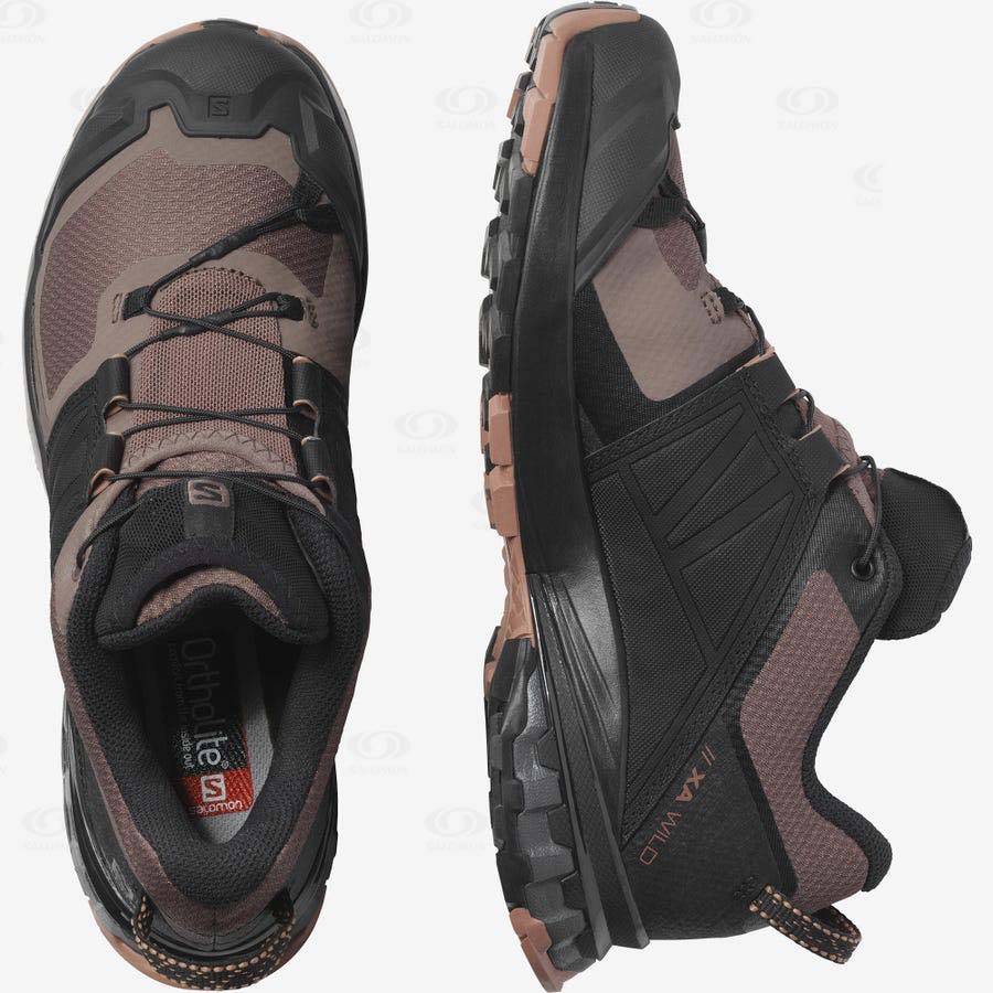 Black Salomon XA WILD Women's Hiking Shoes | US-S1737