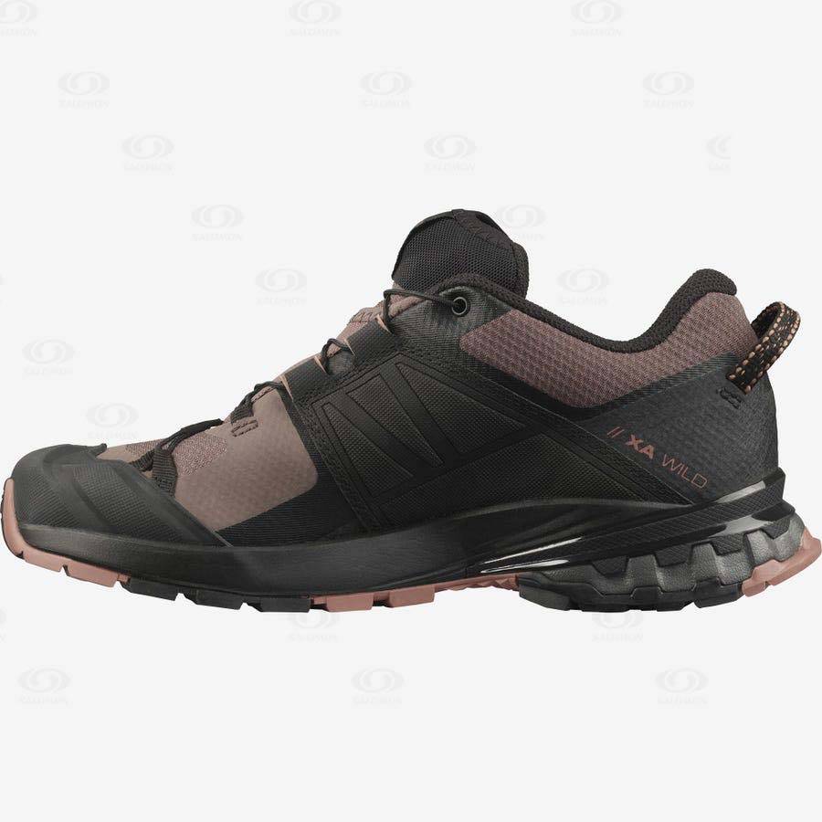 Black Salomon XA WILD Women's Hiking Shoes | US-S1737