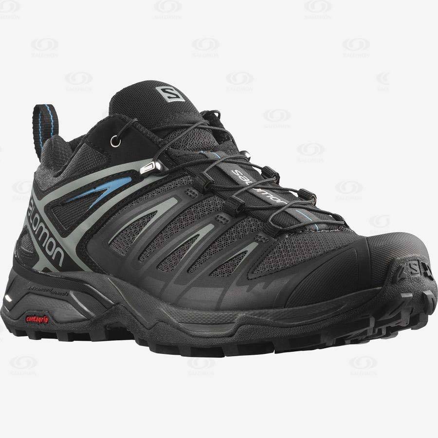 Black Salomon X ULTRA 3 Men's Hiking Shoes | US-A1647