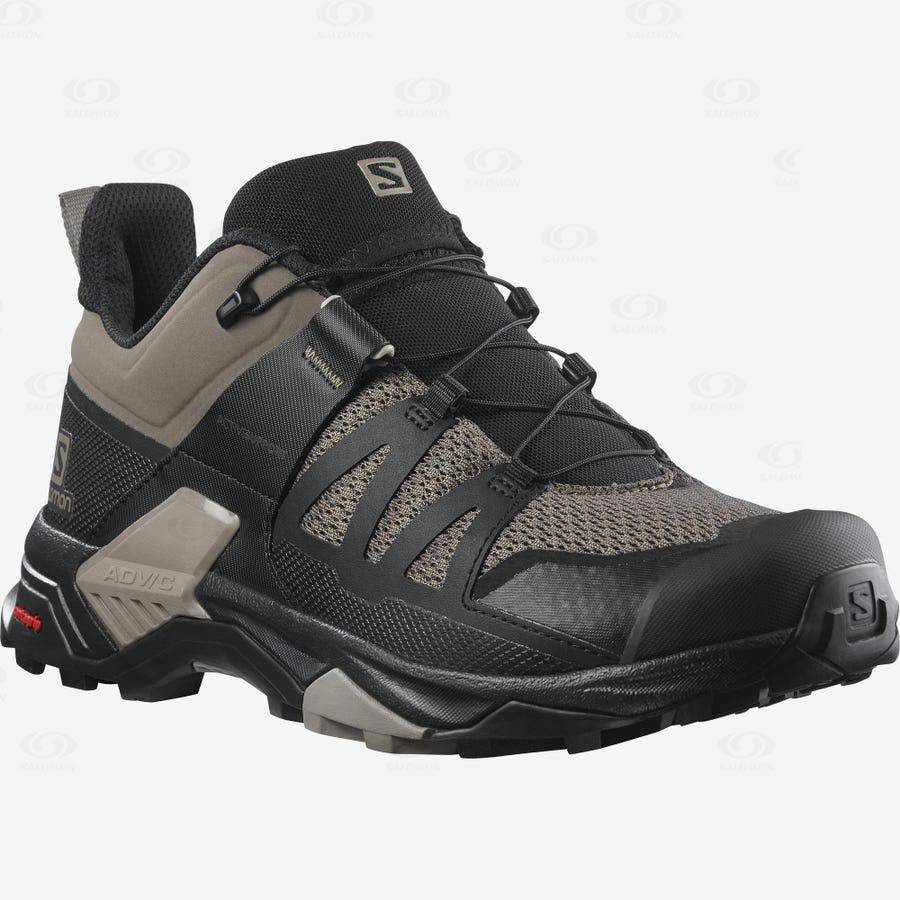 Black Salomon X ULTRA 4 Men's Hiking Shoes | US-W1150