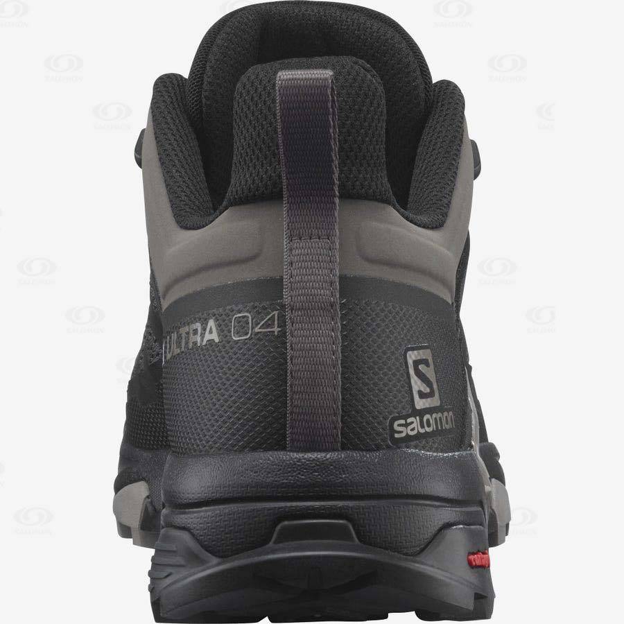 Black Salomon X ULTRA 4 Men's Hiking Shoes | US-W1150