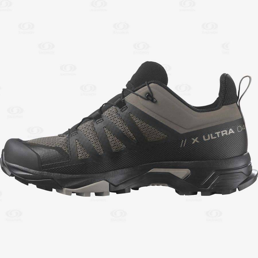 Black Salomon X ULTRA 4 Men's Hiking Shoes | US-W1150