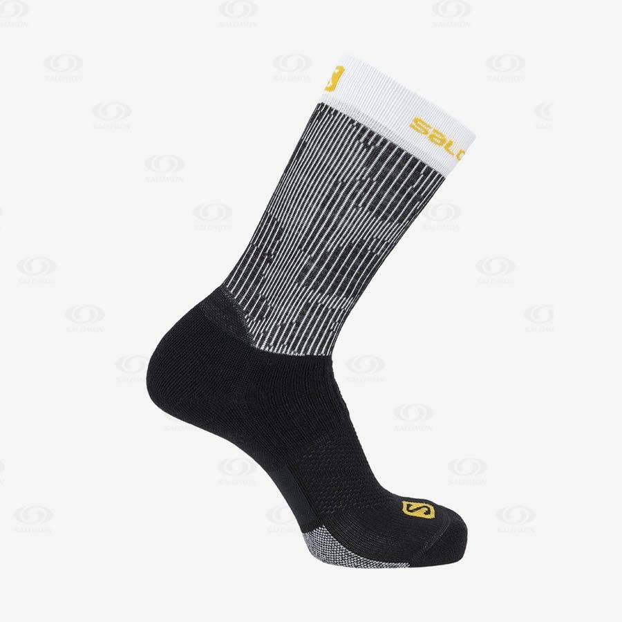 Black Salomon X ULTRA CREW Men\'s Socks | US-wL1277