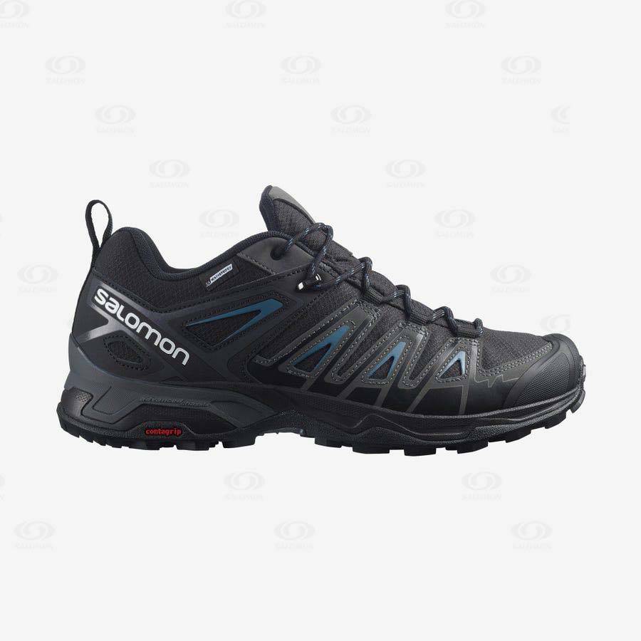 Black Salomon X ULTRA PIONEER CLIMASALOMON™ Men\'s Waterproof Shoes | US-O1959