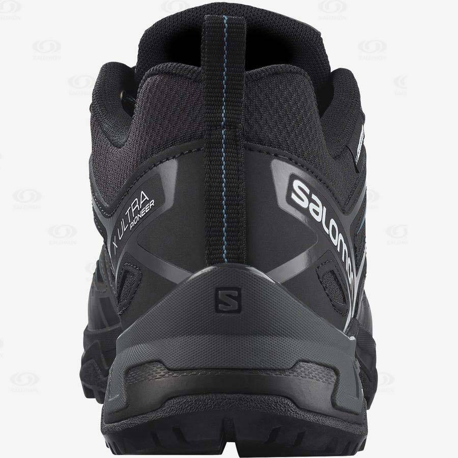 Black Salomon X ULTRA PIONEER CLIMASALOMON™ WATERPROOF Men's Hiking Shoes | US-O2615