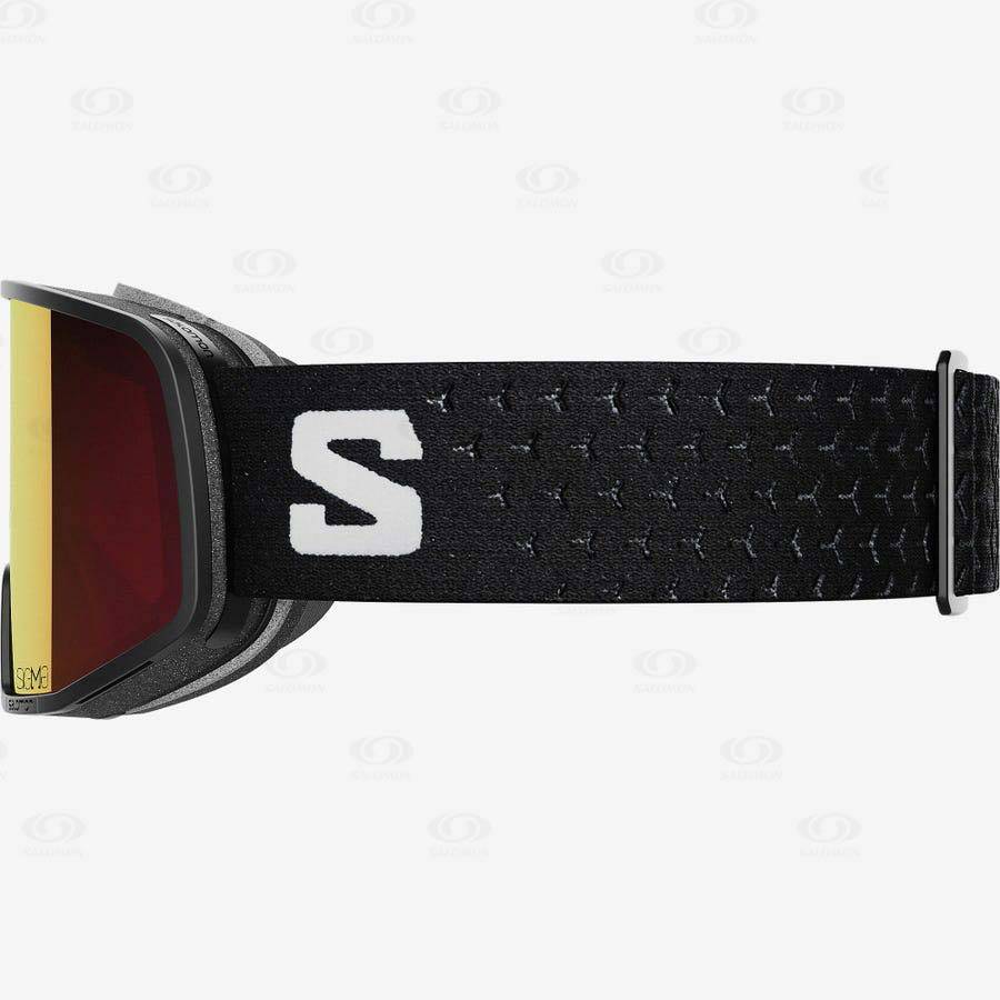 Black / White Salomon LO FI SIGMA Men's Goggles | US-W3220