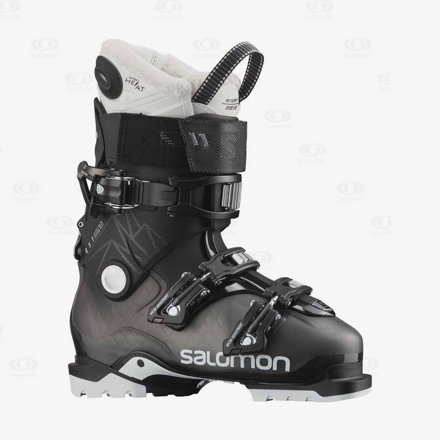 Black / White Salomon QST ACCESS 80 CH Women\'s Ski Boots | US-N2338