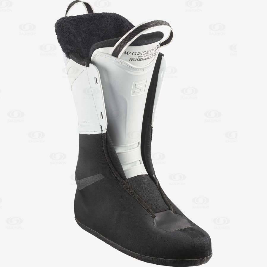 Black / White Salomon S/MAX 80 Women's Ski Boots | US-wO1845