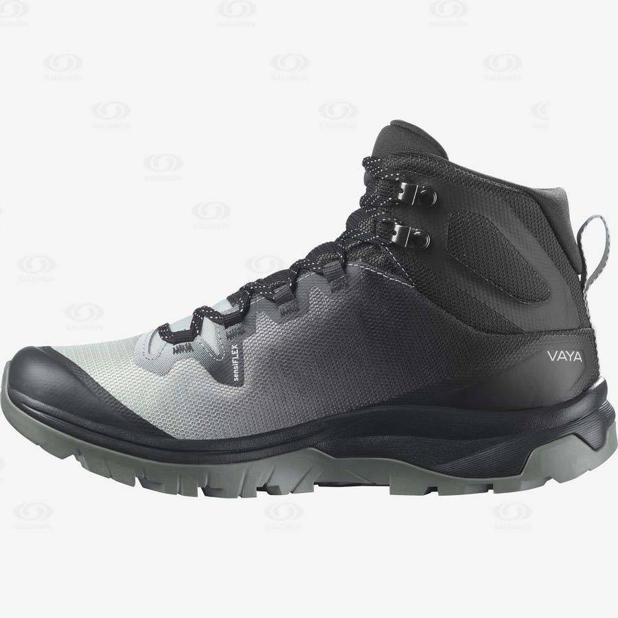 Black / White Salomon VAYA MID GORE-TEX Women's Waterproof Shoes | US-O1789