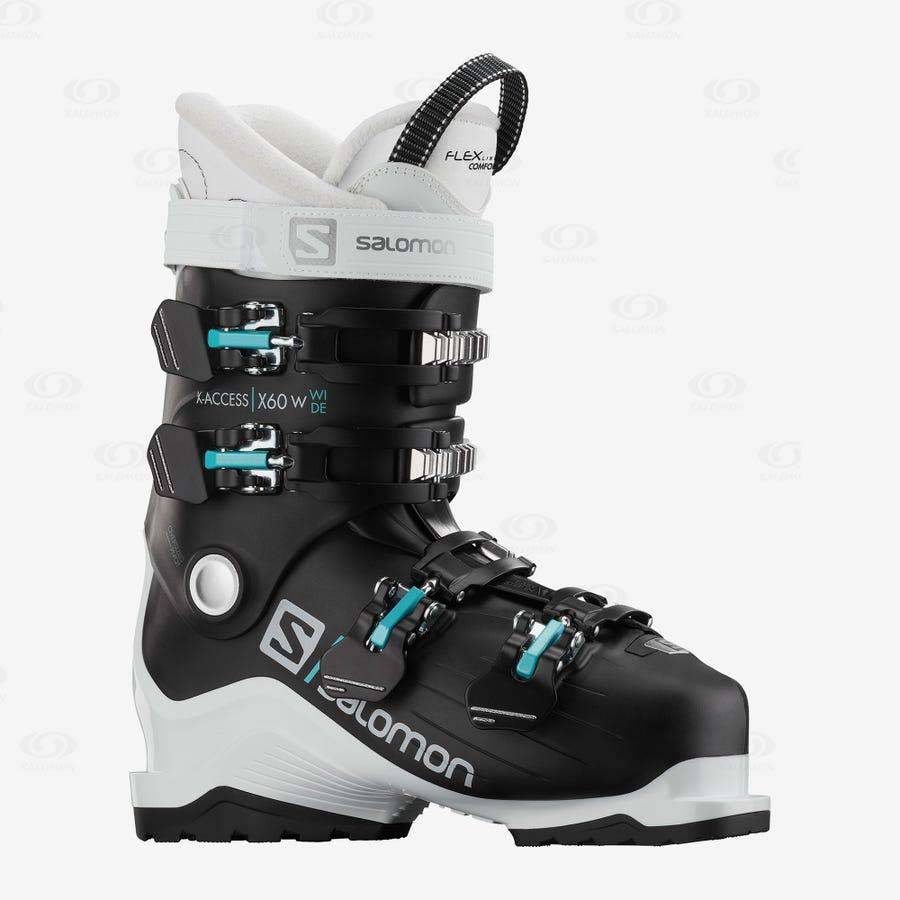 Black / White Salomon X ACCESS X60 WIDE Women\'s Ski Boots | US-O1649