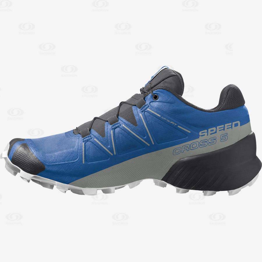 Blue / Black Salomon SPEEDCROSS 5 Men's Trail Running Shoes | US-O2538