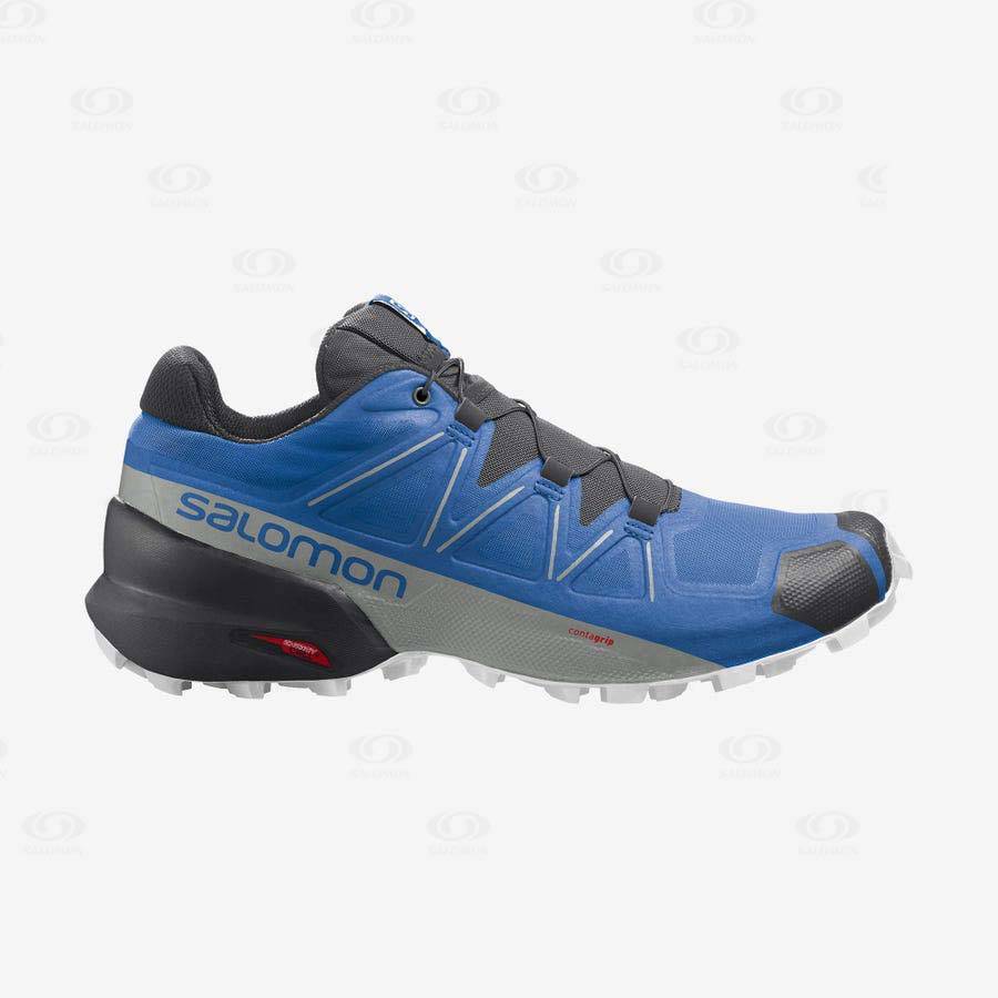 Blue / Black Salomon SPEEDCROSS 5 Men\'s Trail Running Shoes | US-O2538