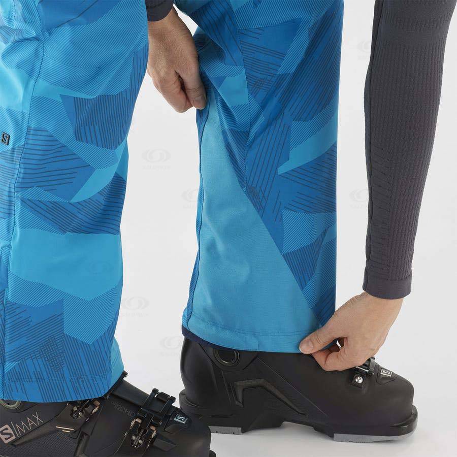 Blue / Black Salomon THE BRILLIANT Women's Ski Pants | US-O2099